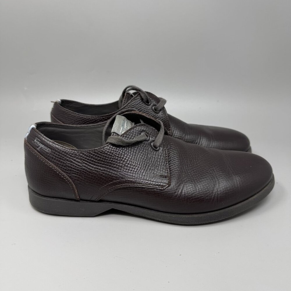 Salvadore Ferragamo World Mens Soft Soled Leather Shoes Size 8